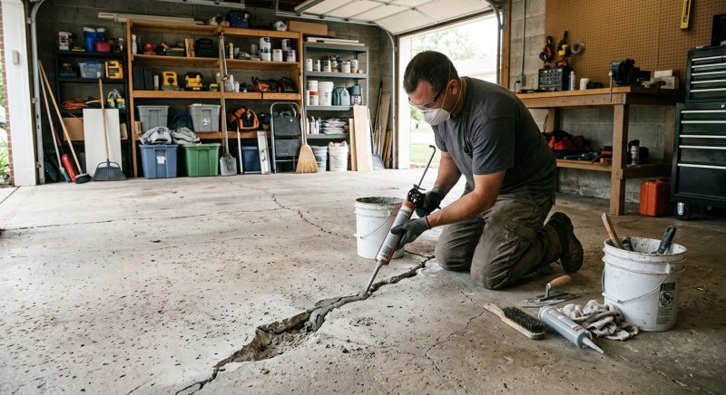 Garage Crack Repair in Des Moines, IA